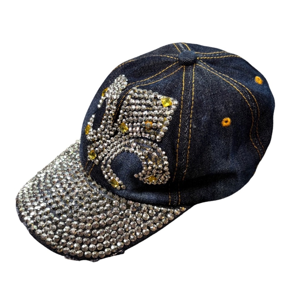 Y2K Bedazzled Denim Strapback Hat